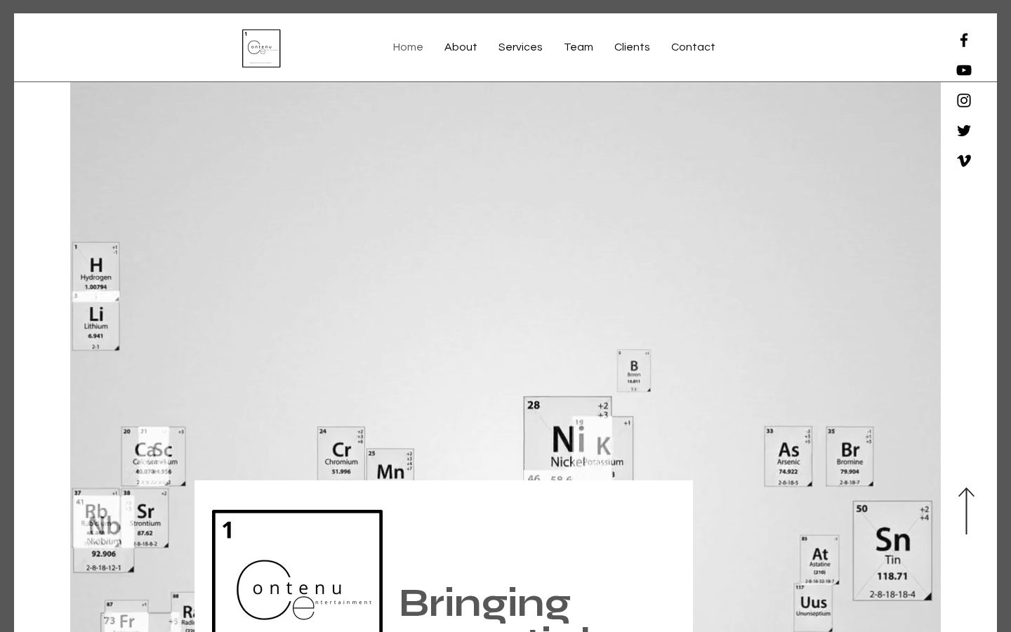 Contenu Entertainment website preview